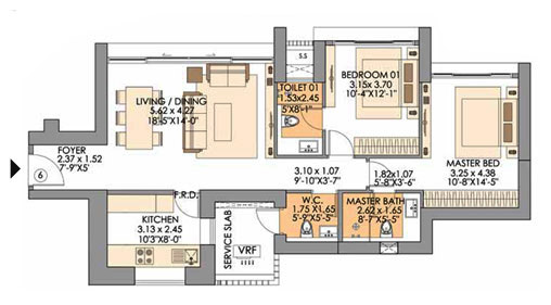 2 Bed Residence - Unit No. 6